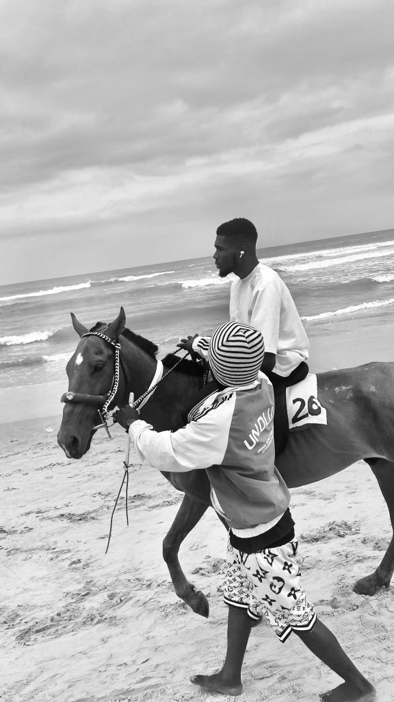 Horse riding on the beach