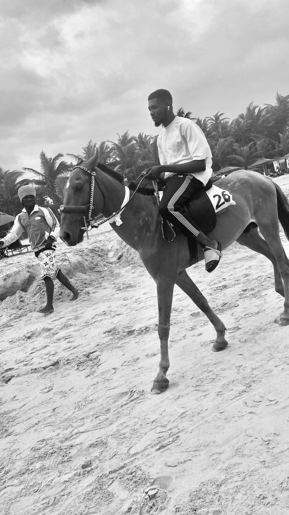 Horse riding on the beach